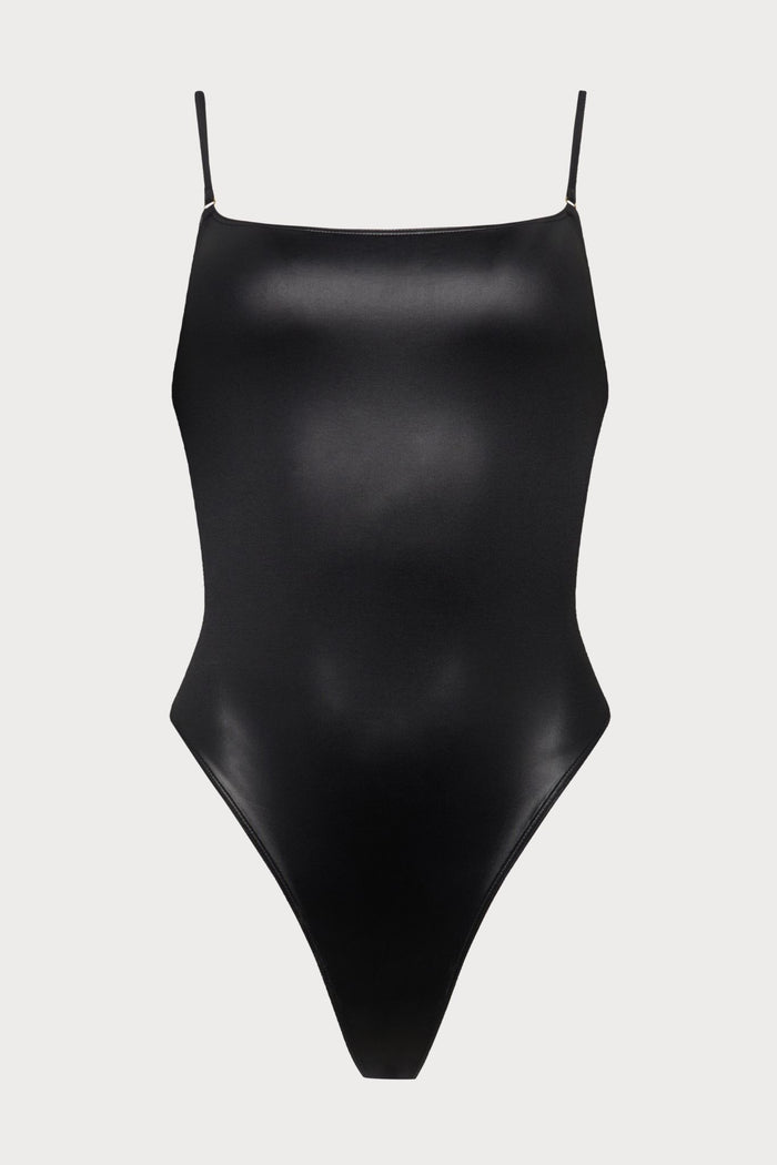 Maison Close Splash Black Thong Swimsuit - Naughty Knickers