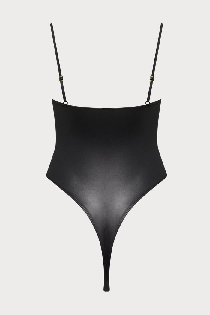 Maison Close Splash Black Thong Swimsuit - Naughty Knickers