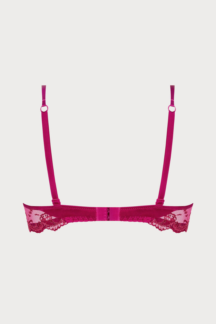 Splendeur Soie Half Cup Bra in Raspberry