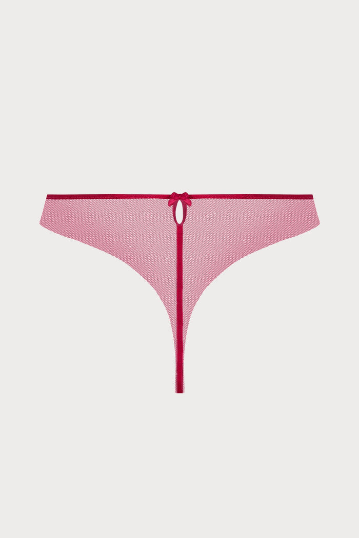 Splendeur Soie Thong in Raspberry