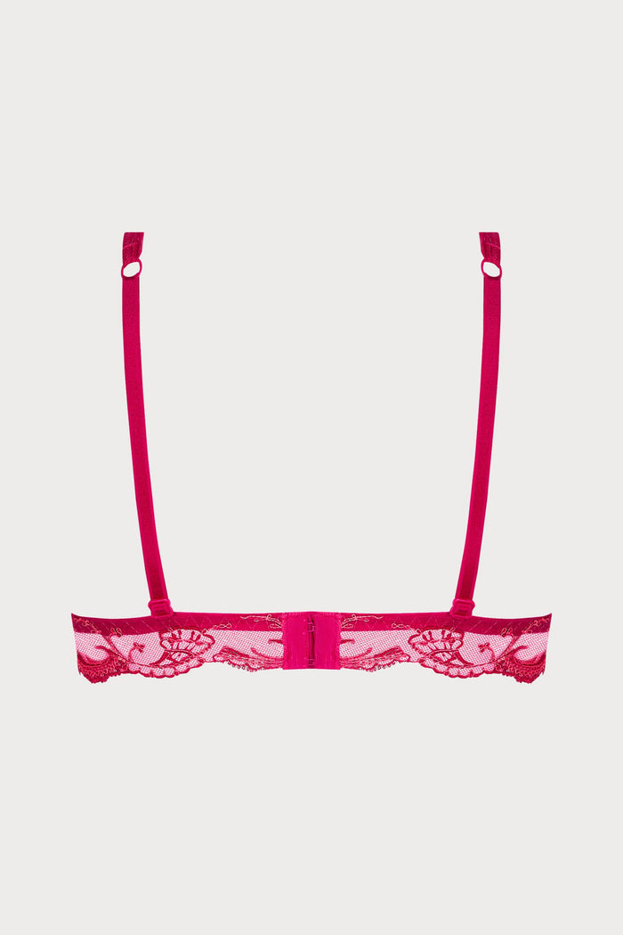 Splendeur Soie Triangle Bra in Raspberry