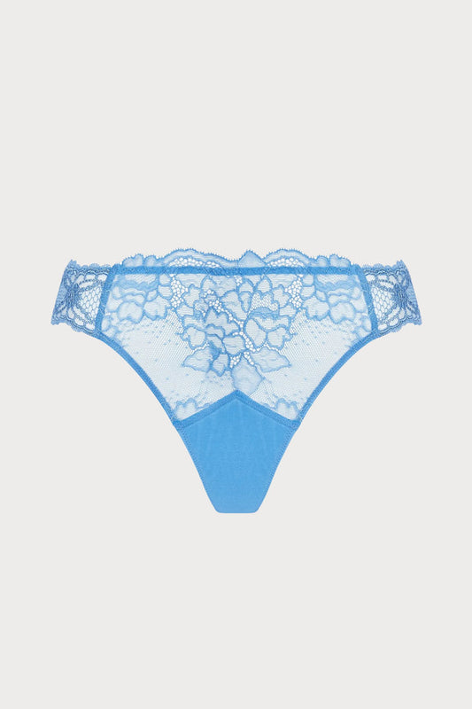 Sublime En Dentelle Italian Brief in Blue, Size S (UK 10)