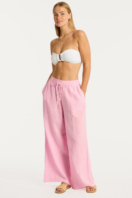 Sunset Cotton Pink Beach Pants