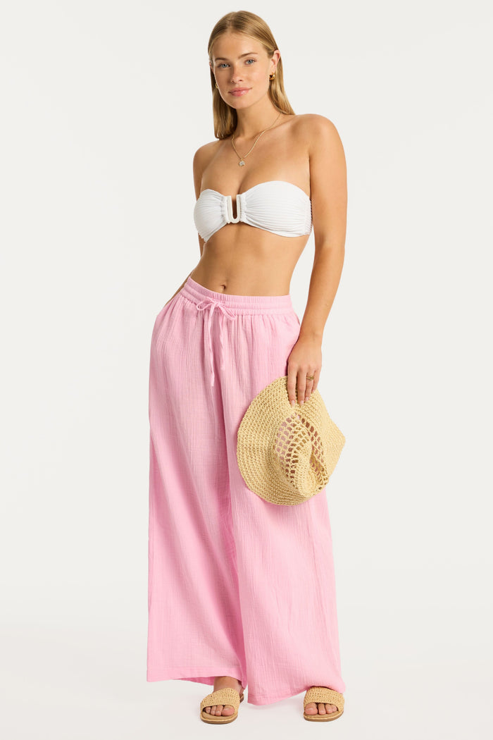 Sunset Cotton Pink Beach Pants