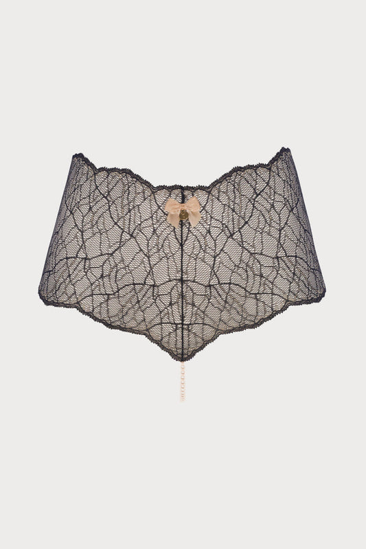 Sydney Pearl Panty Black, Size L