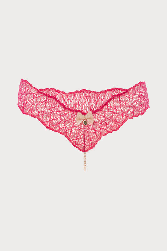 Sydney Single Pearl Thong Red