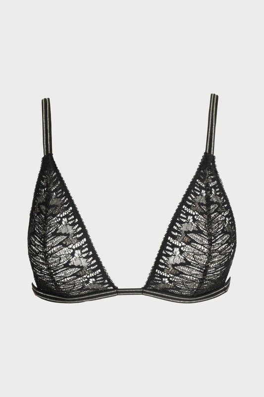 Sarda Tabei Black Wireless Triangle Bra - Naughty Knickers