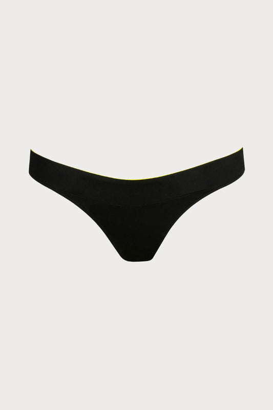 Sarda Tomorrowland x Sarda Greta Brazilian Bikini Bottom in Black - Naughty Knickers