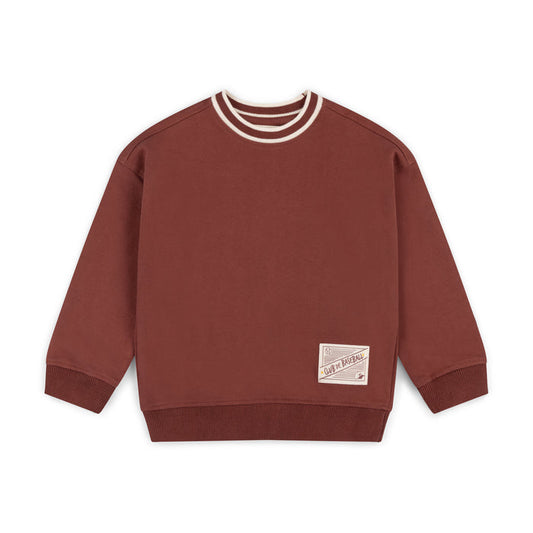 top l/s clube de baseball sweatshirt - deep clay