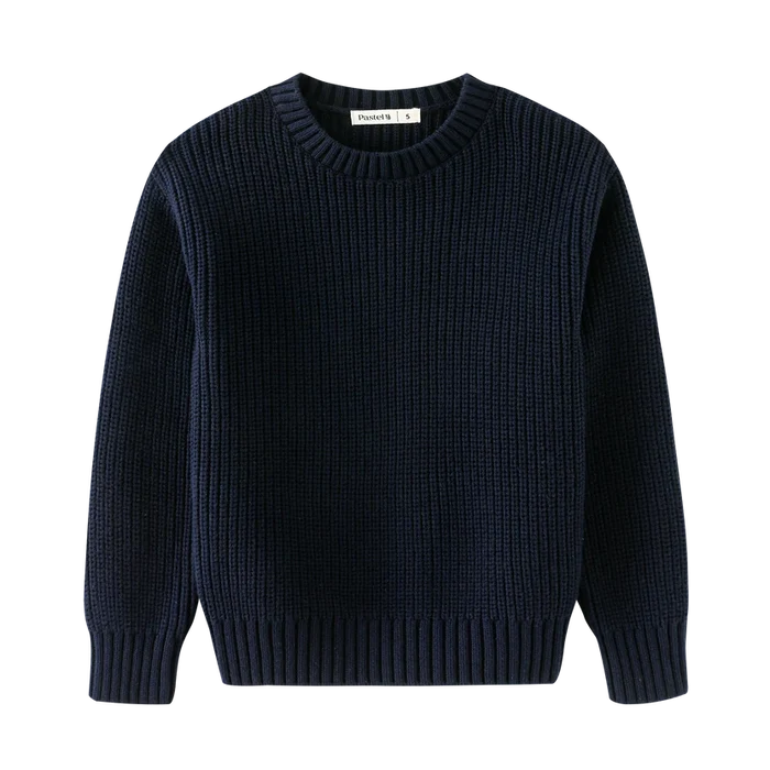 top l/s knit crewneck - navy