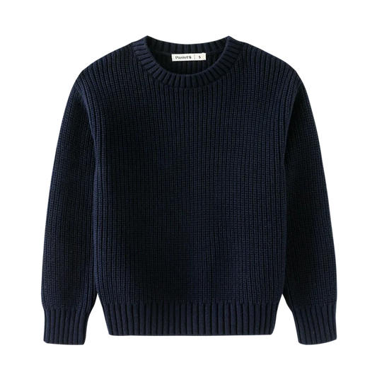 top l/s knit crewneck - navy