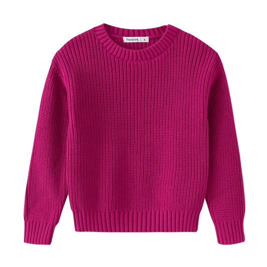 top l/s knit crewneck - pink