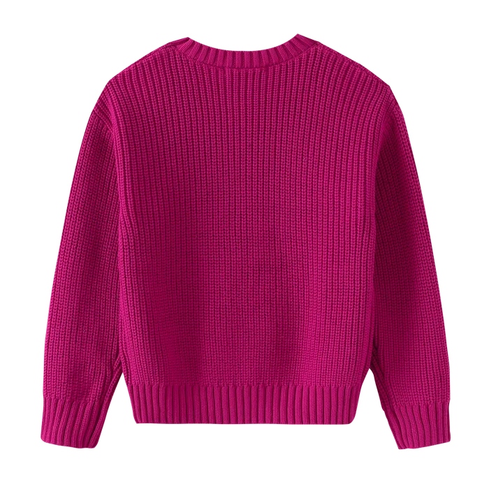 top l/s knit crewneck - pink