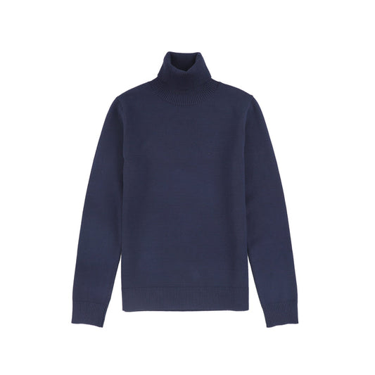 top l/s knit logo turtleneck - navy