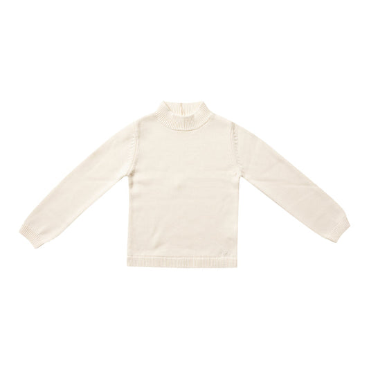 top l/s knit mockneck  - cream-97