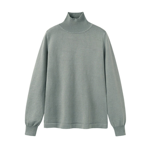 top l/s knit turtleneck - sage