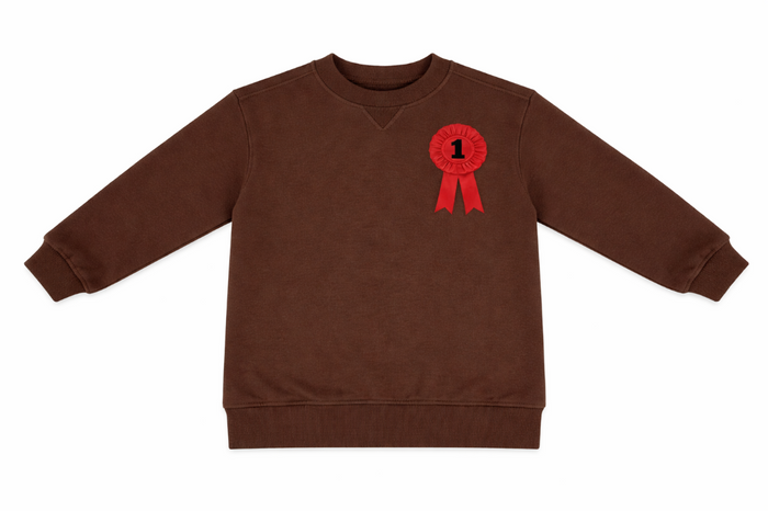 top l/s polo club sweatshirt - chocolate