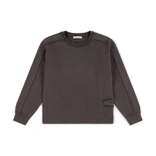 top l/s quiet comfort sweatshirt - gunmetal