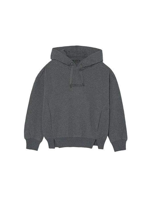 top l/s rule of fashion hooded sweatshirt - led grey-042