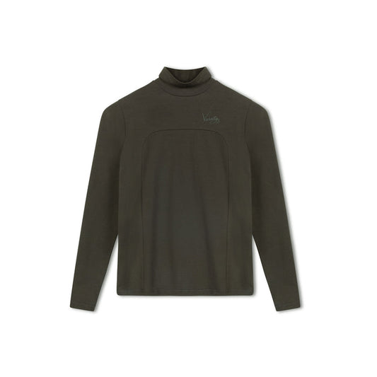 top l/s seam detail turtleneck - hunter