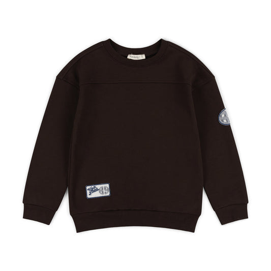top l/s track and field sweatshirt - cocoa