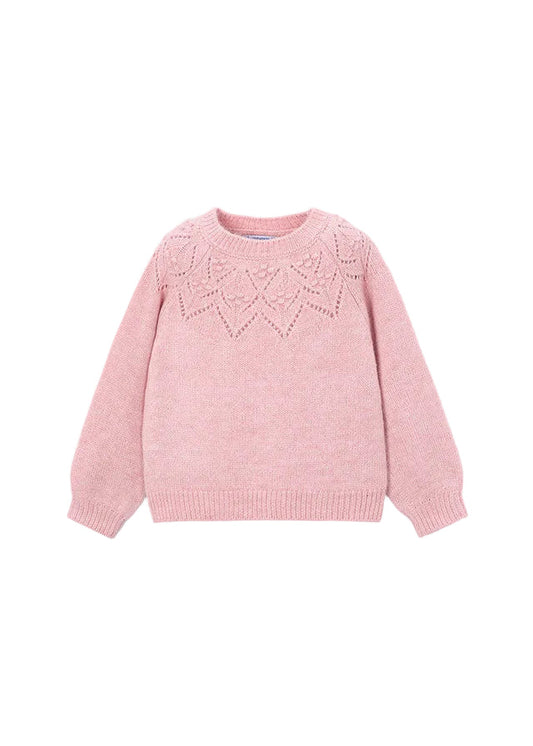 top s/s popcorn knit sweater - pastel mix-061