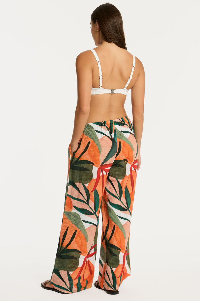 Tropaluxe Khaki Cotton Beach Pants