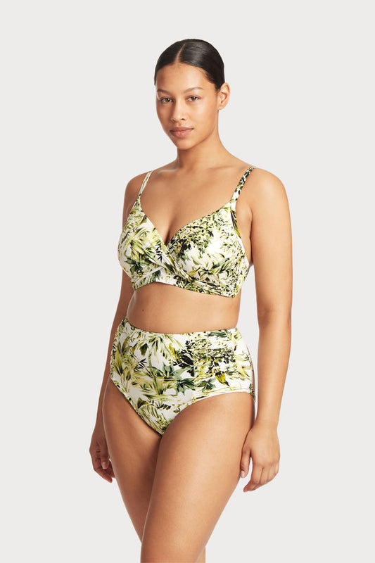 Tropica High Waist Gathered Side Bikini Bottom, Size M (UK 12)