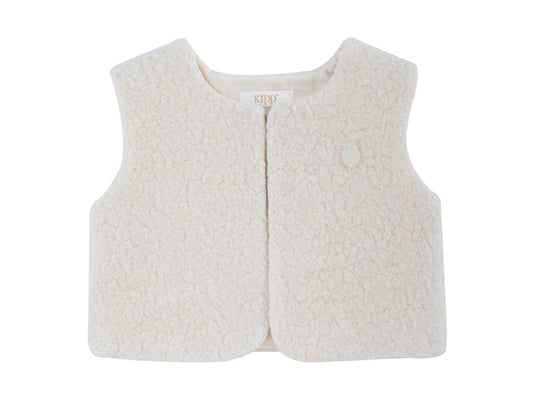 vest sherpa - white