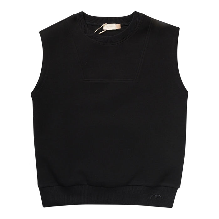 vest sweatshirt  - black-9