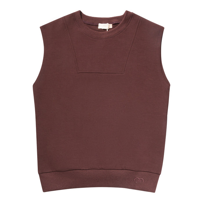 vest sweatshirt  - chocolate-493