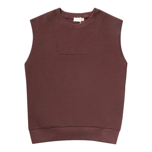 vest sweatshirt  - chocolate-493