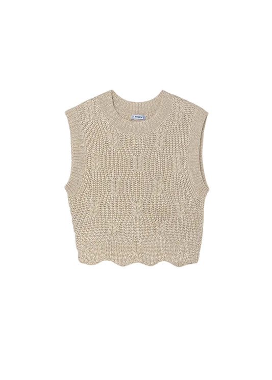 vest textured knit open back - vivid humu-033