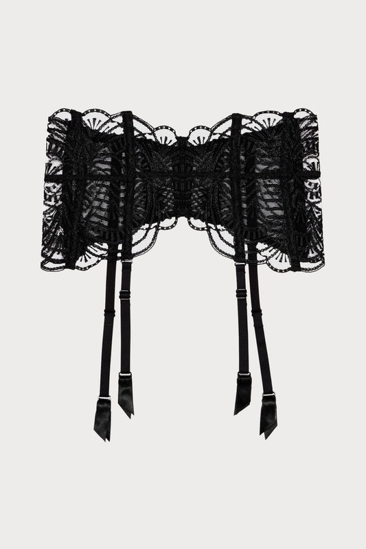 Vibes Black Embroidery Waist Cincher