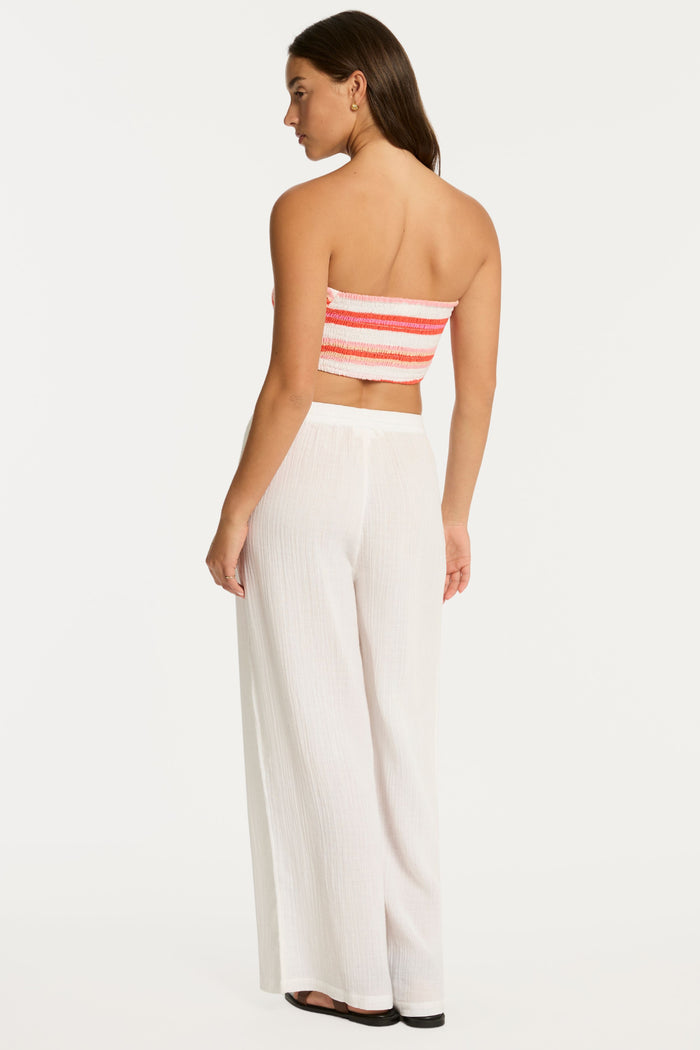 West Coast Coral Cotton Scarf Crop Top